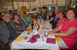 All smiles for the camera during Farnborough Lions 2014 Charter Dinner