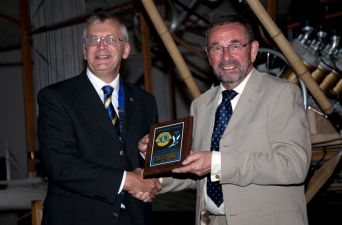 Lion President Richard Keeley presented Lion Dave Smith with a Special President's Award to mark Dave's 23 years memebership  in the Lions Club of Farnborough. Dave is retiring and moving to Lincolnshire where he will soon be joining anther Lions Club.