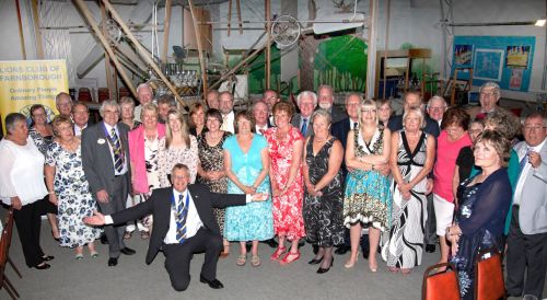 Farnborough Lions and friends pose for their Charter Anniversary picture at the FAST Museum