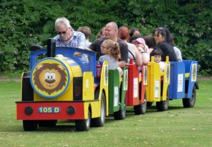 Train rides around the field at Lions Funfest Train rides around the field at Lions Funfest