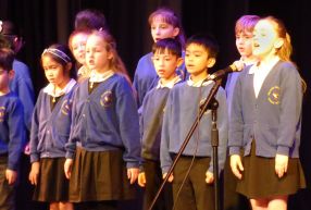 Grange Community Junior School performing their song selections Grange Community Junior School performing their song selections