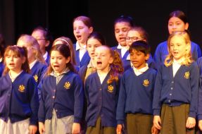 St Peters' Junior School Choir performing their winning song. St Peters' Junior School Choir performing their winning song.