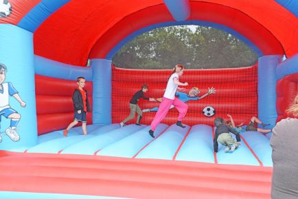 Action on the bouncy Castle at Funfest Action on the bouncy Castle at Funfest