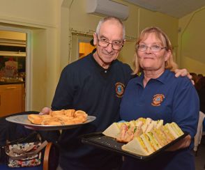 Farnborough Lions serving the buffet Farnborough Lions serving the buffet