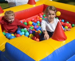 Fun in the ball pond at the Lions Funfest