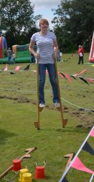 Circus fun on stilts at Funfest