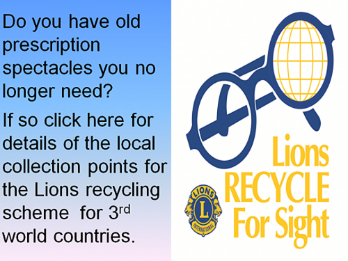 Click image above for Spectacle Recycling Collection points