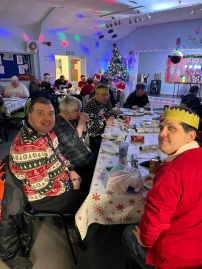 Members of the Gateway Club enjoying the Christmas Party fun at Parkside